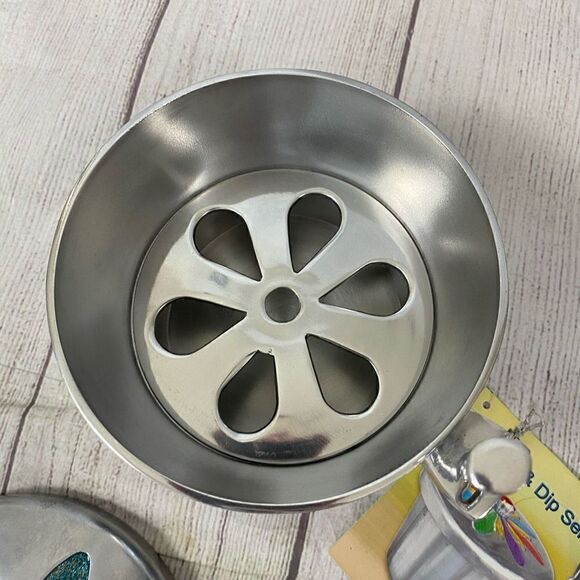 Spreads & dip aluminum server with colorful decorated lid brand new - Picture 5 of 8